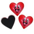 Floristik24 Magnet heart emoticon red 4cm 6pcs