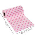 Cuff paper with heart motif, pink, 25cm, 100m | Floristik24.ie