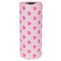 Cuff paper with heart motif, pink, 25cm, 100m | Floristik24.ie