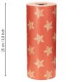 Cuff paper with stars, roll for floristry supplies, 25 cm x 100 m | Floristik24.ie