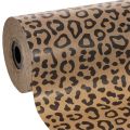 Floristik24 Cuff paper, leopard pattern, roll 25cm 100m, gift wrapping
