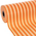 Floristik24 Cuff paper roll, orange striped, 25cm x 100m