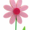 Floristik24 Felt flower pink 27cm 4pcs