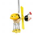 Floristik24 Wind Chime Ladybug Wood Yellow 12cm