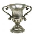 Floristik24 Metal cup, antique look, silver Ø12.5cm H16.5cm