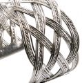 Floristik24 Metal bracelet silver 6pcs