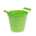 Floristik24 Metal bucket green Ø16cm H14cm