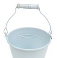 Floristik24 Metal bucket white Ø10cm H8cm 10p
