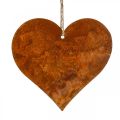 Floristik24 Metal hearts, decorative pendants, rust decoration 19×20 cm 4pcs