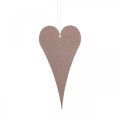 Floristik24 Hanging decoration window metal hearts, decorative hearts to hang up Orange/Purple H10cm 6pcs