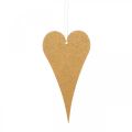 Floristik24 Hanging decoration window metal hearts, decorative hearts to hang up beige/yellow/orange H15cm 6pcs