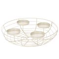 Floristik24 Round Advent wreath candle holder for four tea lights or candles, 35cm