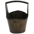 Floristik24 Metal basket oval with handle 30cm x 18cm H24.5cm