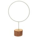 Floristik24 Decorative metal ring on a wooden stand for table decoration, 43cm