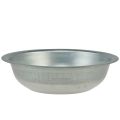 Metal bowl used look bowl silver metal Ø36cm H9.5cm | Floristik24.ie