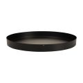 Metal Tray Round Candle Tray Black Ø20cm H2.5cm 2pcs | Floristik24.ie