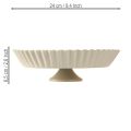 Metal plate grey retro decorative plate with base metal Ø24cm 2pcs | Floristik24.ie