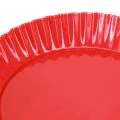 Metal plate red small decorative plate with base metal Ø14cm 2 pcs | Floristik24.ie