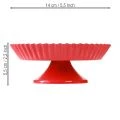 Metal plate red small decorative plate with base metal Ø14cm 2 pcs | Floristik24.ie