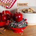 Metal plate red small decorative plate with base metal Ø14cm 2 pcs | Floristik24.ie