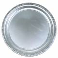 Floristik24 Decorative plate metal silver shiny Ø36cm H3cm