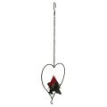 Floristik24 Bird in the heart decoration hanger metal gray 48cm