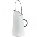 Floristik24 Deco metal jug, milk jug white, black H30cm