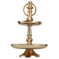 Mini Etagere Metal Decoration Gold Matt 2-tier Table Decoration H22cm | Floristik24.ie