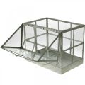 Floristik24 Mini Greenhouse Small Decorative Glass House Metal Glass H51cm