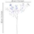 Artificial flowering branch with iridescent blossoms, 80cm | Floristik24.ie