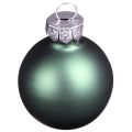Mini Christmas balls glass green mother of pearl grey Ø3cm 22 pcs | Floristik24.ie