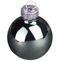 Mini Christmas balls glass green mother of pearl grey Ø3cm 22 pcs | Floristik24.ie