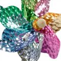 Floristik24 Windmill, summer decoration, pinwheel on a stick, colourful, decoration for children&#39;s birthday parties Ø16cm 4 pieces