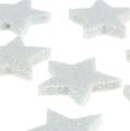 Floristik24 Mini glitter star 2.5cm white 48pcs