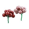 Floristik24 Mini Christmas balls wire glass burgundy pink Ø2cm 140pcs