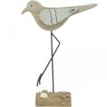 Floristik24 Sea decoration, deco seagull made of wood, shabby chic, blue and white H32cm