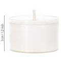 Nightlights Tealights White in Plastic Tray 8 Hours 50 Pieces | Floristik24.ie