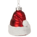 Floristik24 Christmas bauble Santa hat glass 8cm 6pcs