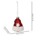 Christmas bauble Santa hat glass 8cm 6pcs | Floristik24.ie