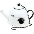 Floristik24 Nesting box tea kettle Vintage White, Black H17cm