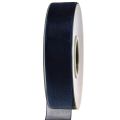 Floristik24 Organza ribbon gift ribbon dark blue ribbon blue selvage 25mm 50m