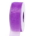 Floristik24 Organza ribbon with selvedge 4cm 50m purple