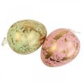 Easter egg to hang up decoration eggs pink, green, gold 12cm 4pcs