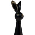 Floristik24 Easter bunny black gold Easter decoration bunny Ø7cm H27.5cm