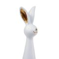 Floristik24 Easter bunny white gold Easter decoration bunny Ø10cm H42cm