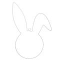 Floristik24 Easter bunny decorative ring metal white for hanging 27×41×2cm
