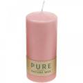 Floristik24 PURE pillar candle 130/60 decorative candle pink natural wax