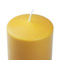 Floristik24 PURE pillar candle yellow honey Wenzel candles 130/60mm