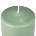 Floristik24 PURE pillar candle green emerald Wenzel candles 130/70mm