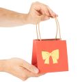 Gift bag paper with ribbon motif 12 cm 8pcs | Floristik24.ie